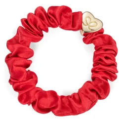 Gold Heart Silk Scrunchie