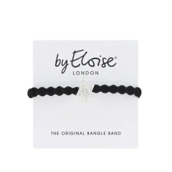 Silver Diamanté Bolt Black